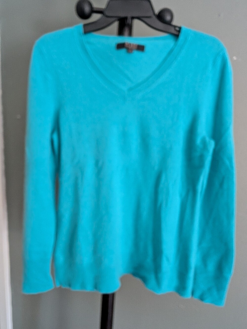 Alex Marie Turquoise V-Neck Sweater